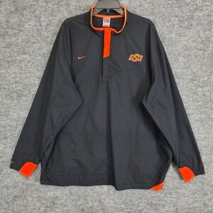 Nike OSU Oklahoma State Cowboys Pullover XXL Black Orange Storm Fit Windbreaker